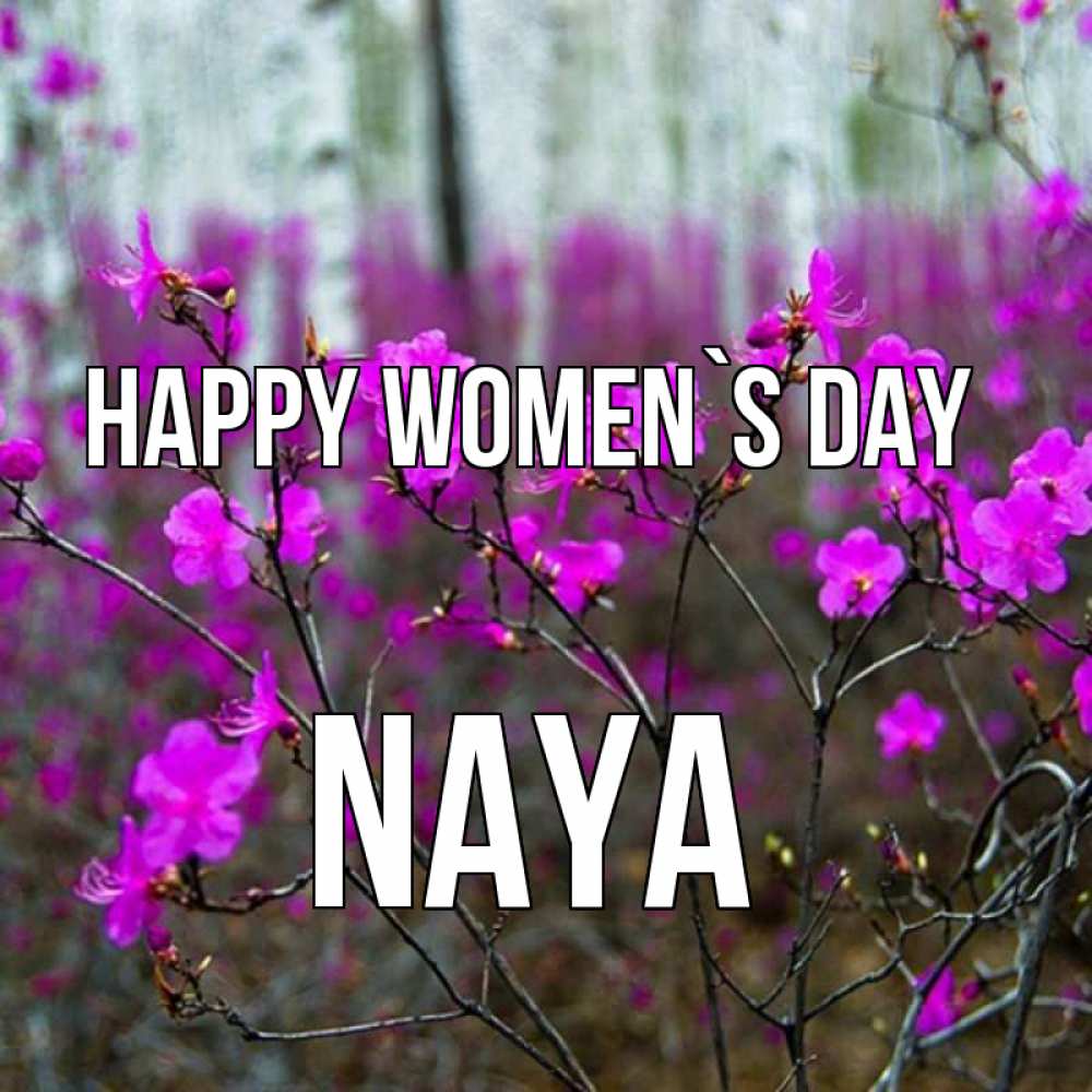 Greetings card с именем, Naya happy women`s day дикие цветы Greetings with text for free download 